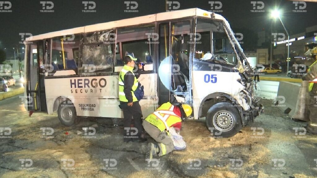 Accidente de Volcadura en Saltillo Deja 9 Guardias de Seguridad Heridos