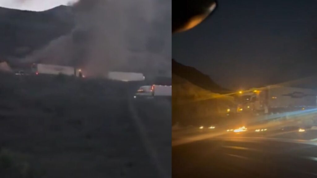 Cierre de Autopista Monterrey-Saltillo: Fuerte Accidente de Tráiler con Incendio