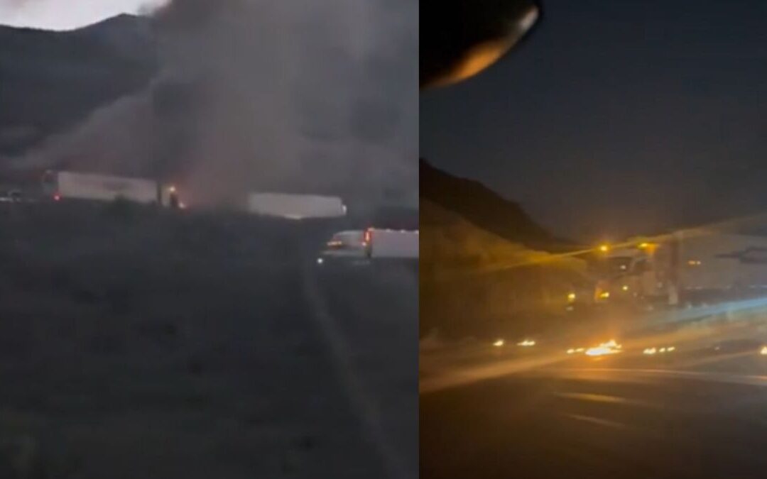 Cierre de Autopista Monterrey-Saltillo: Fuerte Accidente de Tráiler con Incendio