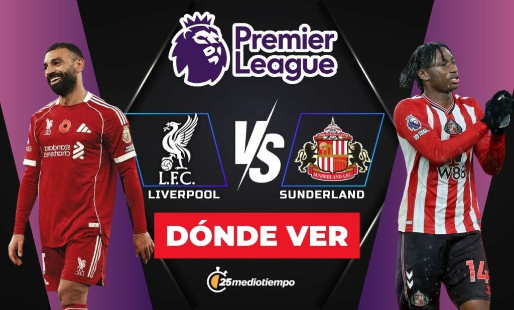 Liverpool vs. Sunderland EN VIVO: Cómo y dónde seguir el partido de la Premier League 2025